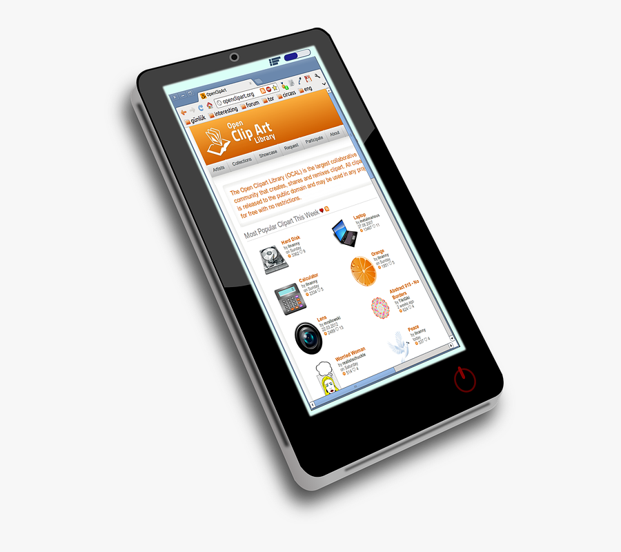Smartphone, Touchscreen, Calling, Telephone, Cell - Celulares En Perspectiva Png, Transparent Clipart