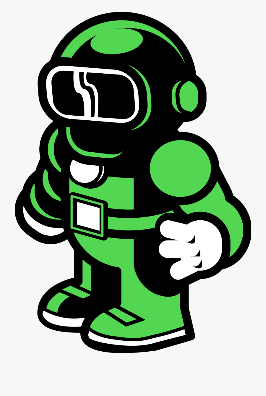 Green Robot Png, Transparent Clipart