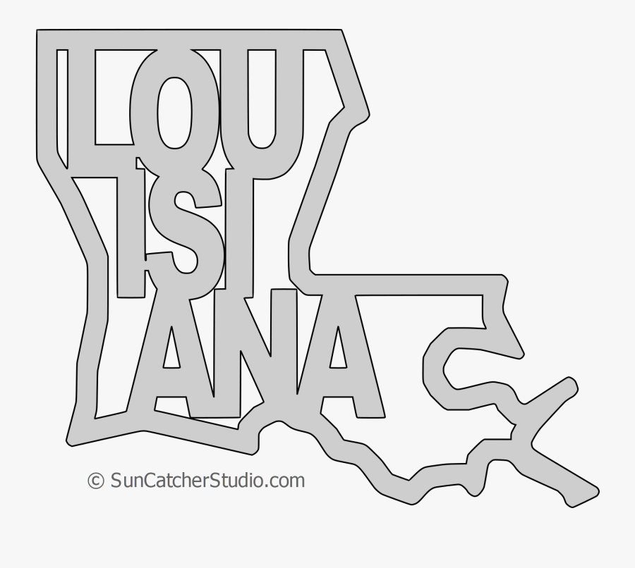 Louisiana Map Art Free, Transparent Clipart