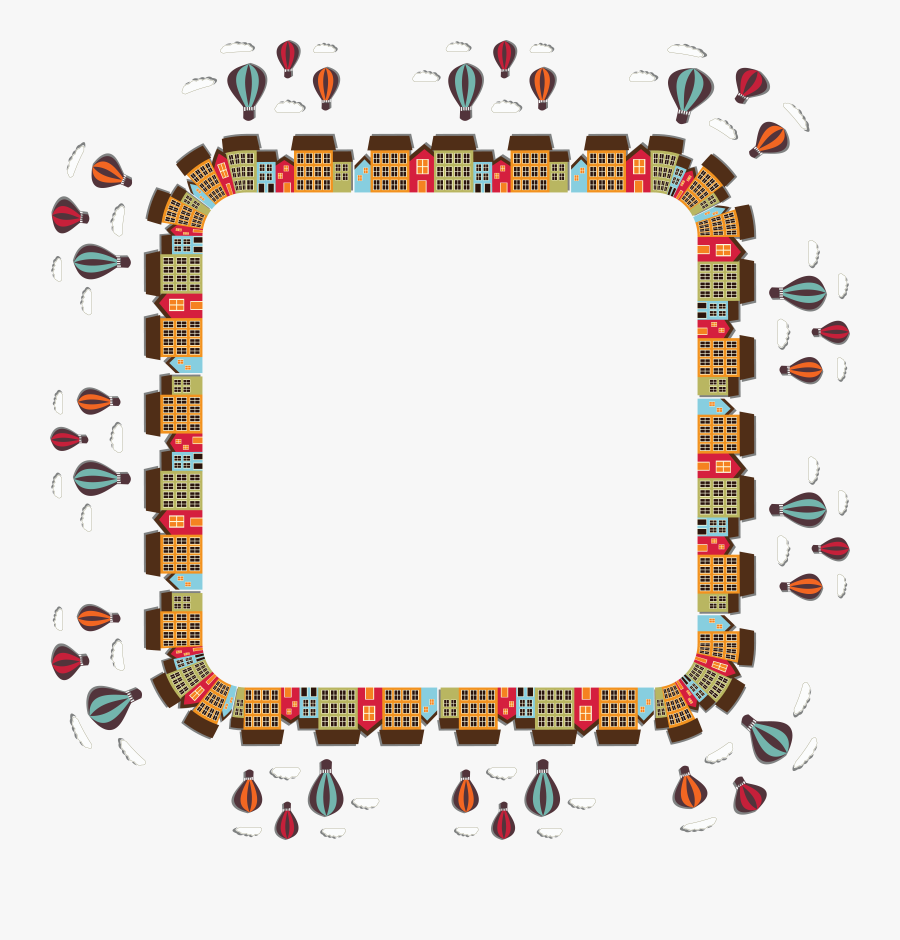 Cornici Mongolfiere Png, Transparent Clipart
