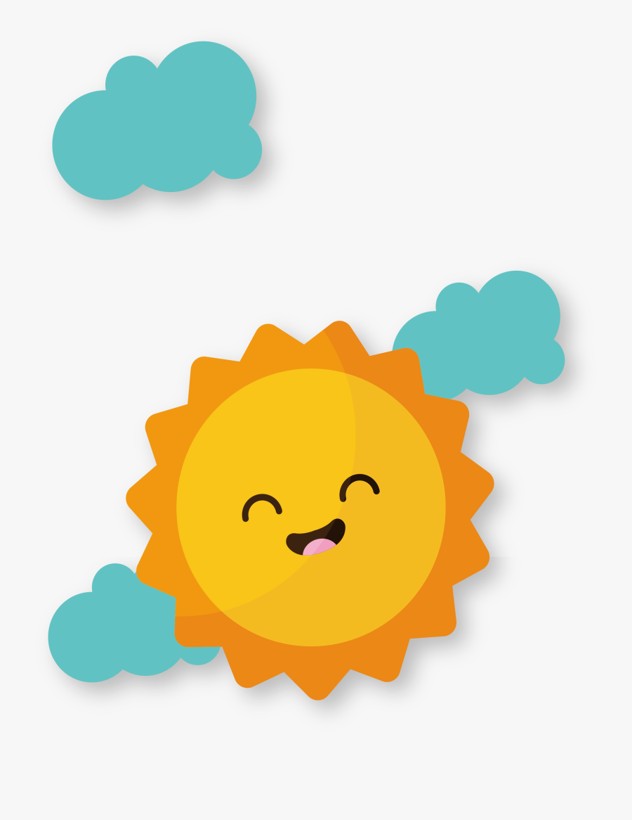 Jpg Sun Clipart For Illustrator - Cartoon Smiling Sun Png, Transparent Clipart