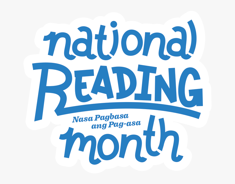 National Reading Month Logo, Transparent Clipart