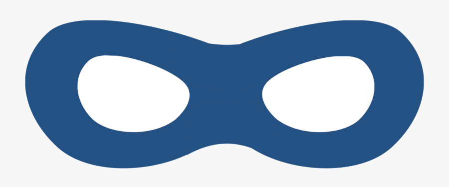 Superhero Mask Free Printable Blue - Blue Superhero Mask Template, Transparent Clipart