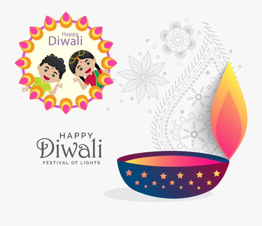 Transparent Diwali Diyas Clipart - Diwali, Transparent Clipart