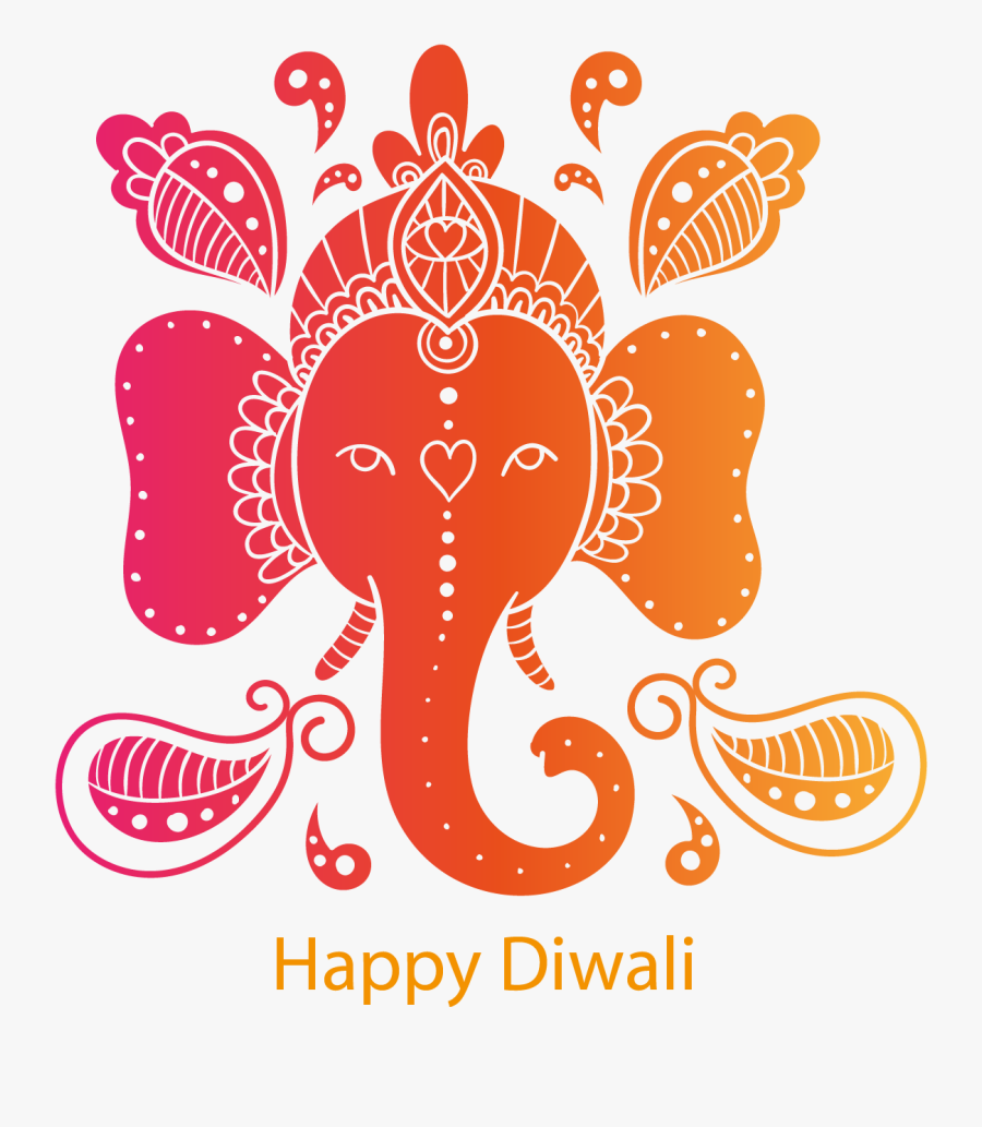 Diwali Template Colorful Elephant Hd Image Free Png - Elefante Diwali, Transparent Clipart