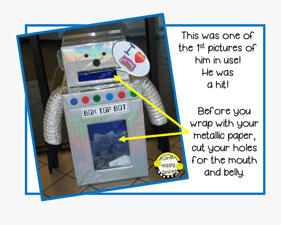 Box Top Robot ~ Planet Happy Smiles - Box Top Robot, Transparent Clipart