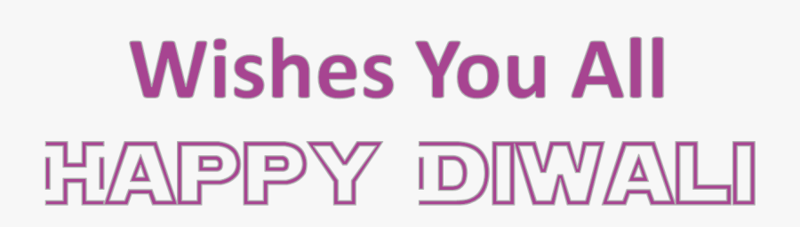 Wishes You All Happy Diwali Png Transparent File - Lilac, Transparent Clipart
