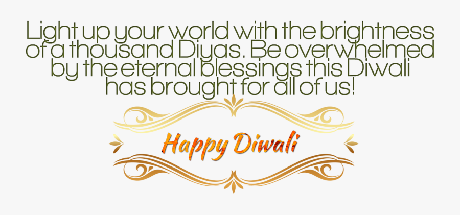 Diwali Wishes Png Transparent File - Calligraphy, Transparent Clipart