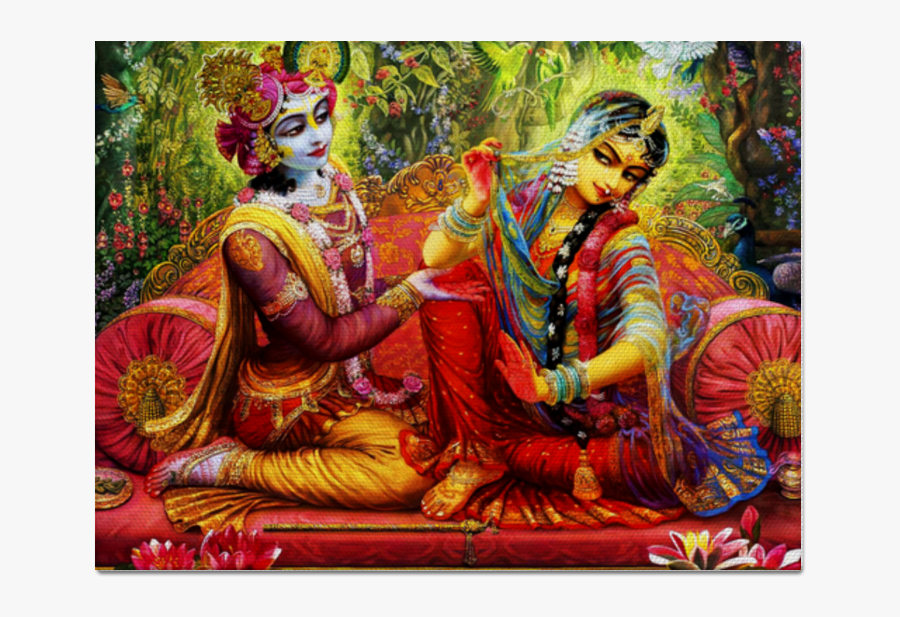 Krishna Lila Radha Holi Hq Image Free Png Clipart - Radha Krishna Holi Paintings, Transparent Clipart