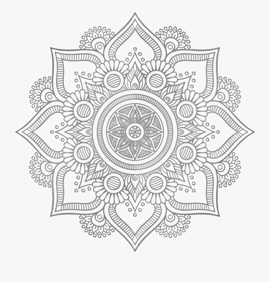 Rangoli Black And White, Transparent Clipart