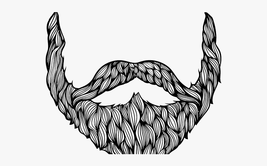 Beard Clipart Black And White, Transparent Clipart