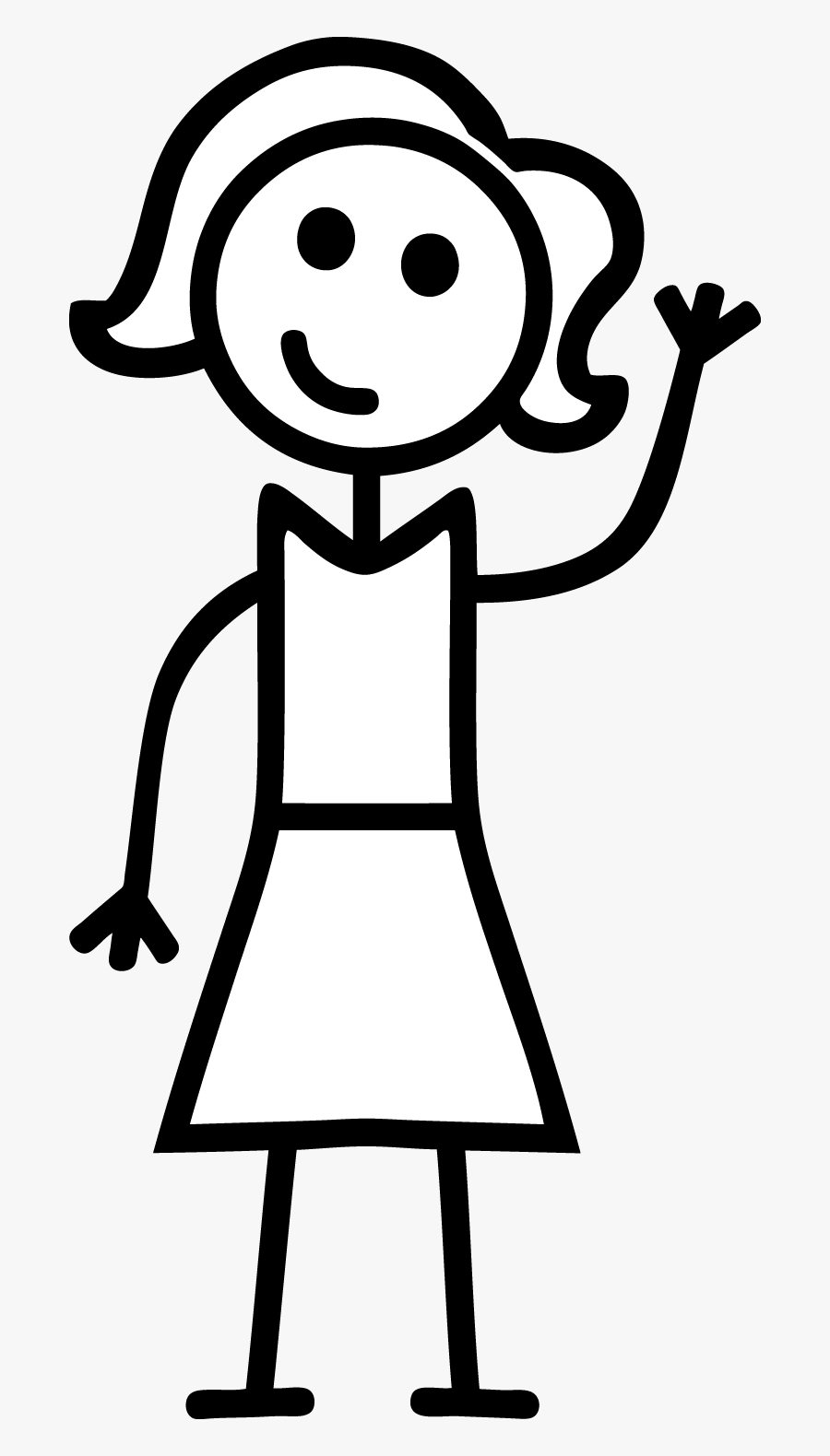 Stick Person Girl Clipart Clipart Panda Free Clipart - Girl Stick Figure Png, Transparent Clipart