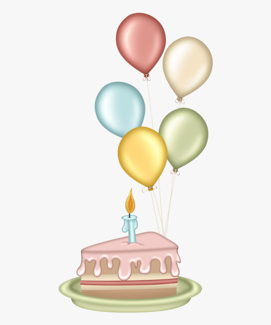 Happy Birthday Clipart Balloon And Cake, Transparent Clipart