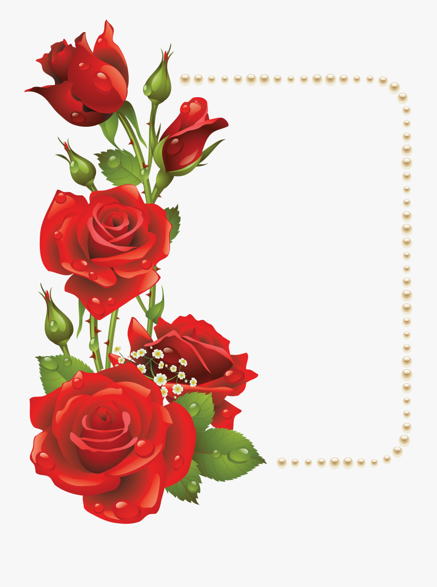 Flower Photo Frame, Transparent Clipart