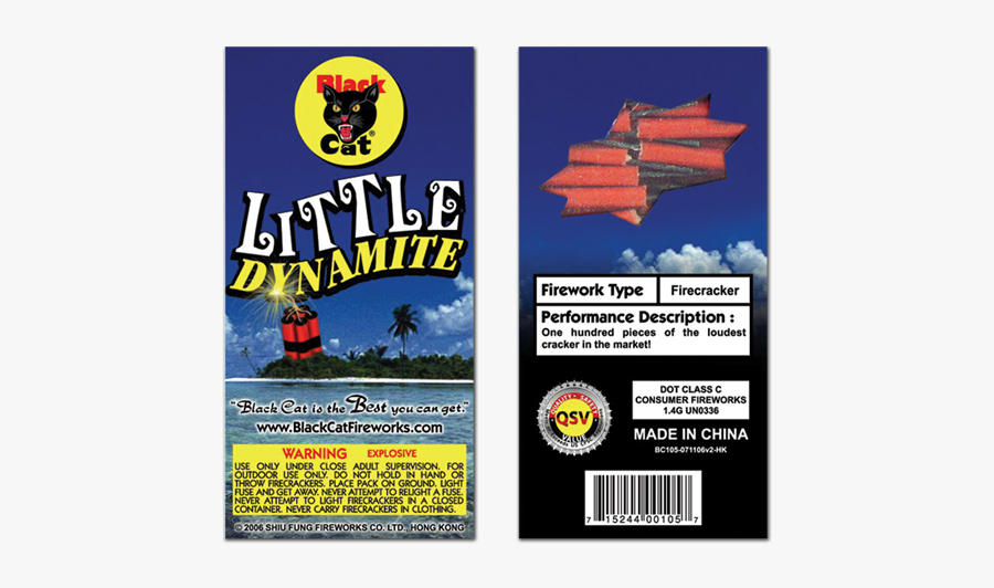 Little Dynamite Black Cat Box Firecrackers, Transparent Clipart