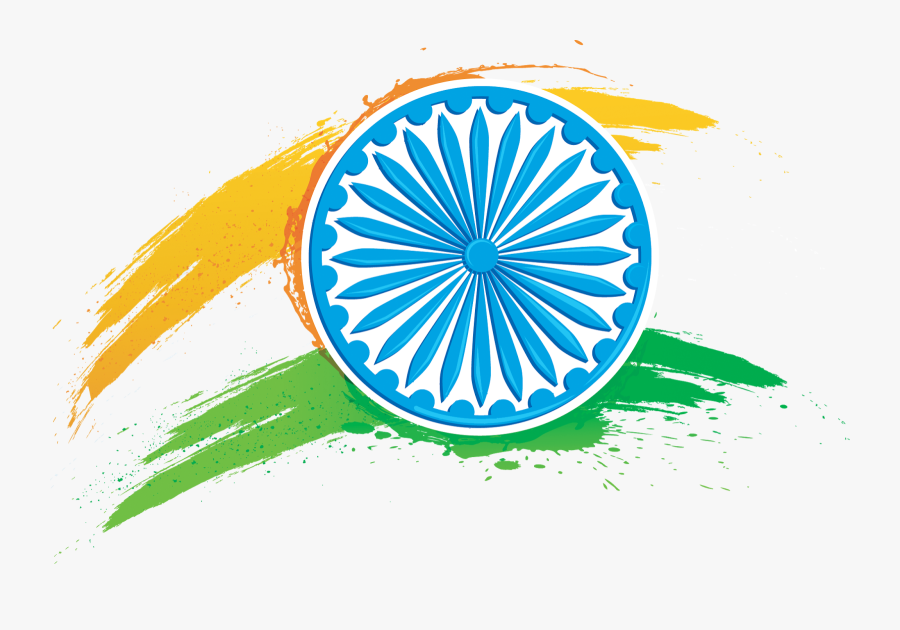 Banner Library 2016 Vector Indian Independence Day - Indian Flag With Ashoka Chakra, Transparent Clipart