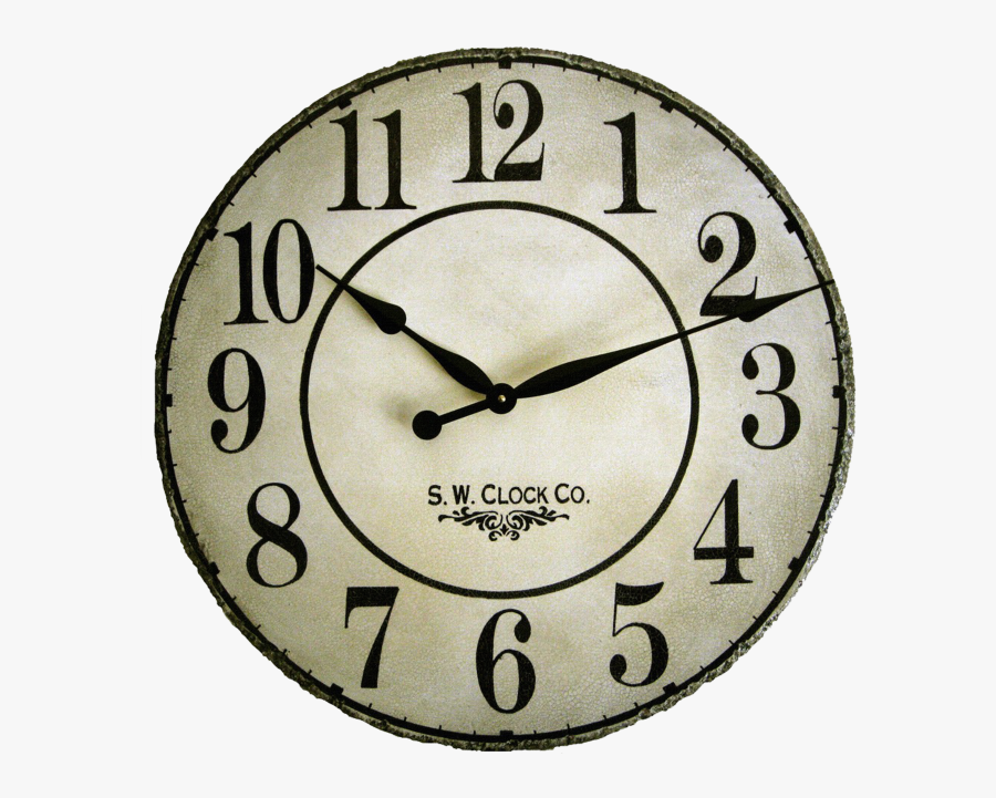 Transparent Vintage Clock Png - Old Clock With Numbers, Transparent Clipart