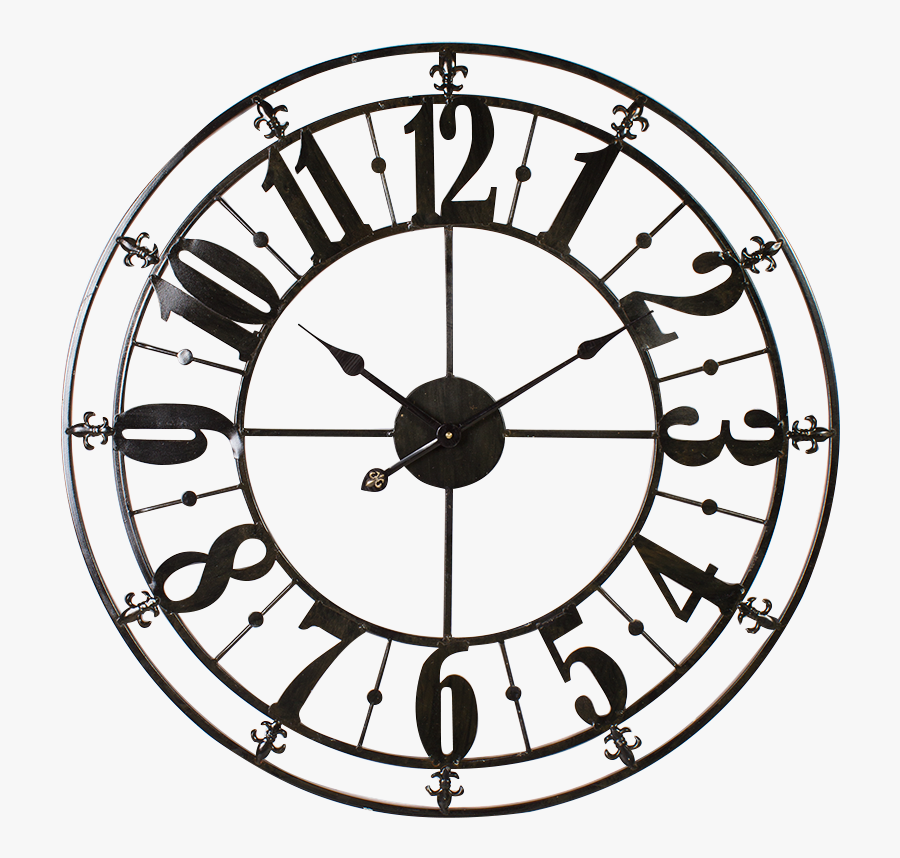 Clocks Indoor Provincial Distressed Metal Decor Clock - Old Clipart Clock, Transparent Clipart