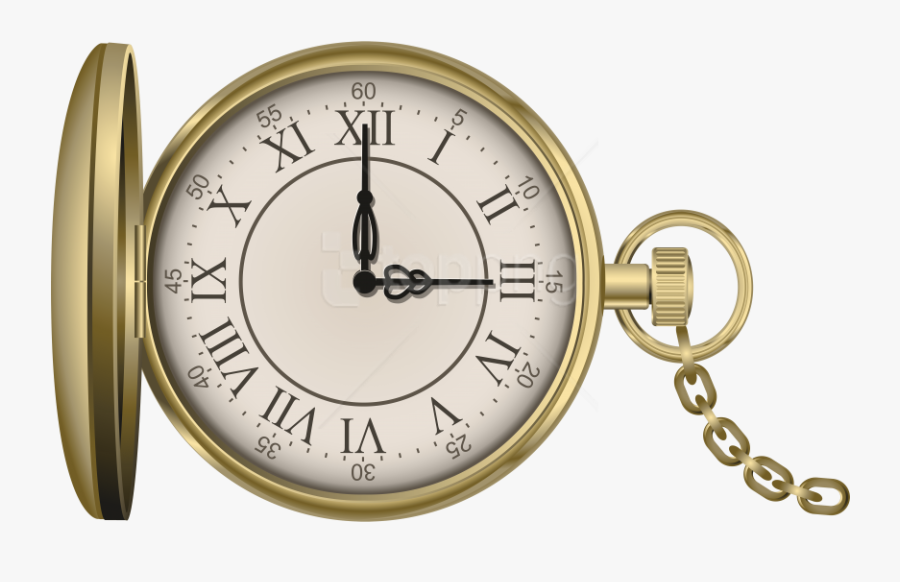 Gold Pocket Watch Png, Transparent Clipart