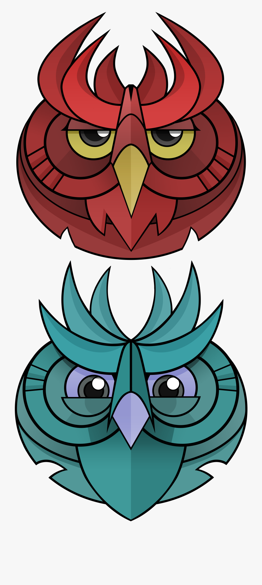 Owl Themed, Color Inverted Logo Designs Clipart , Png - Cartoon, Transparent Clipart