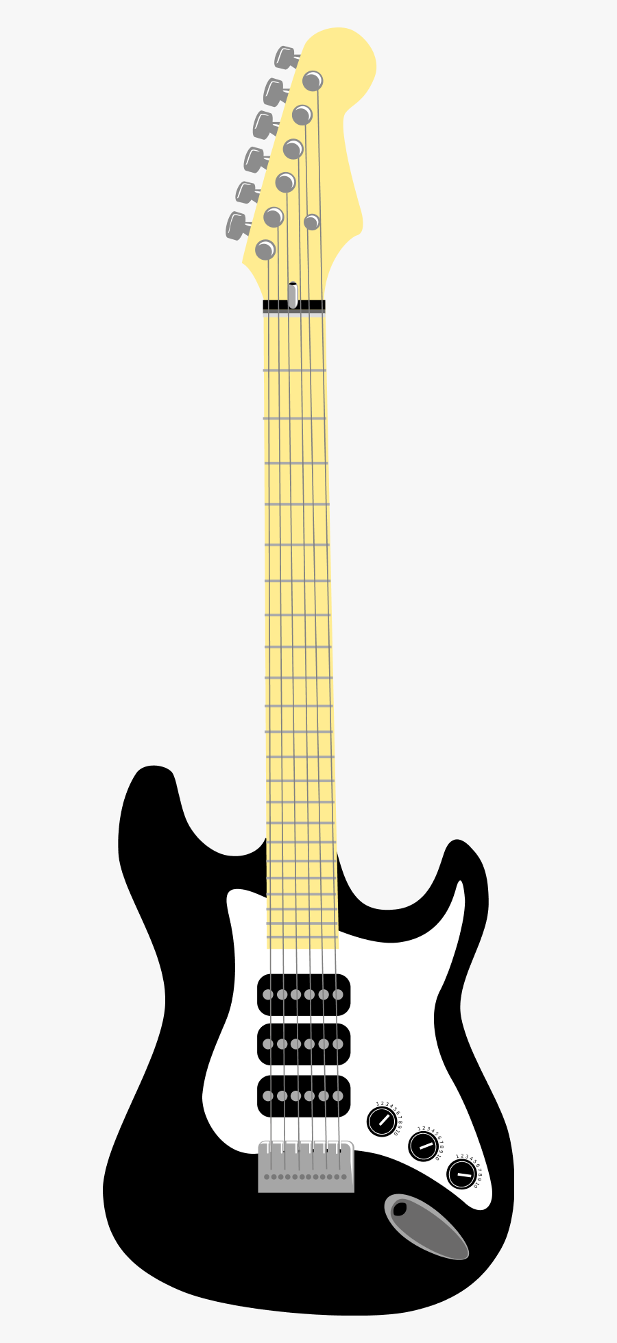 Electric Guitar Outline Clip Art - Electric Guitar Vector Png, Transparent Clipart