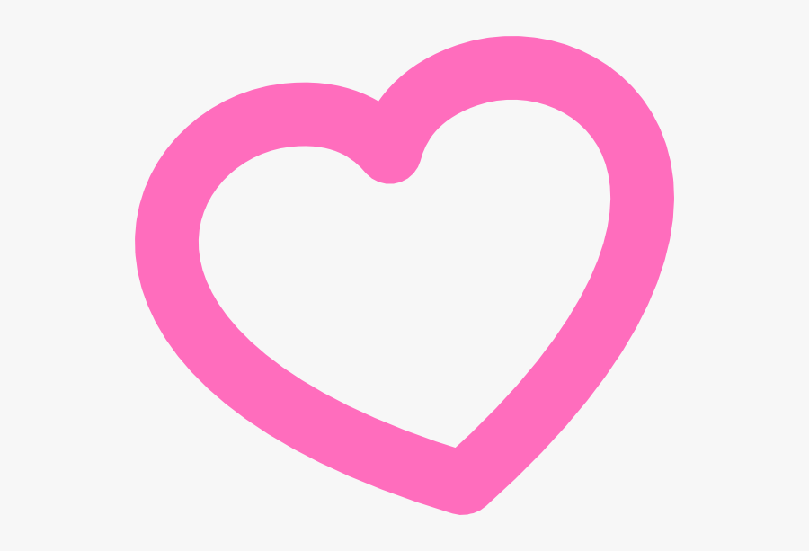 Pink Outline Png Heart, Transparent Clipart