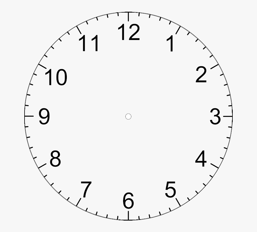 Free Download Clock Template With Hands Clipart Clock - Circle, Transparent Clipart