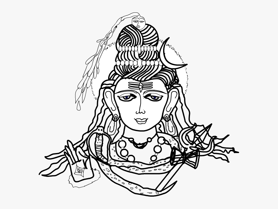 Shiva Drawing - Lord - Illustration - Illustration, Transparent Clipart