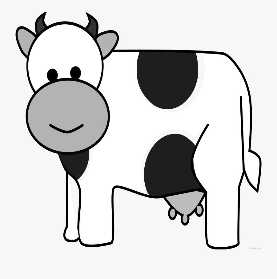 Cow Page Of Clipartblack - Happy Cartoon Cow, Transparent Clipart