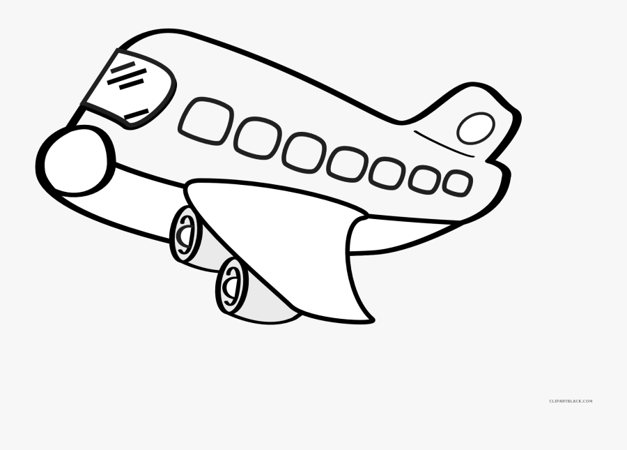 19 Airplane Picture Black And White Outline Huge Freebie - Airplane Clipart Png, Transparent Clipart