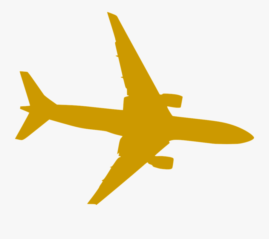 Airplane Jet Aircraft - Airplane Silhouette Transparent Background, Transparent Clipart