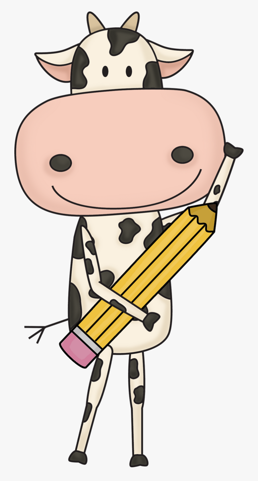 Back To School Cow, Transparent Clipart