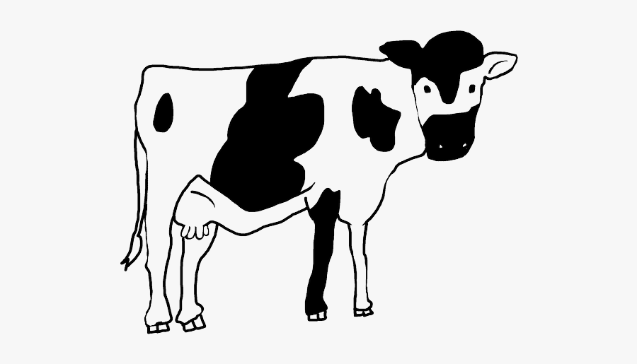 Cow Cartoon Lineart - Dairy Cow, Transparent Clipart