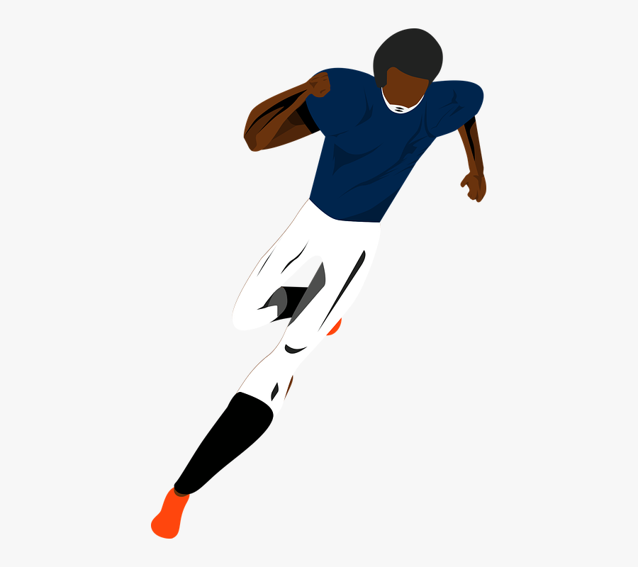 Football Player Running American Football Nfl Player, Transparent Clipart