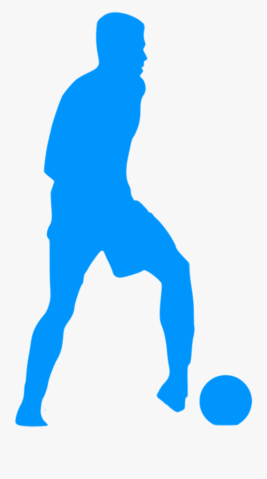 Transparent Football Clipart Png - Football Blue Silhouette Png, Transparent Clipart