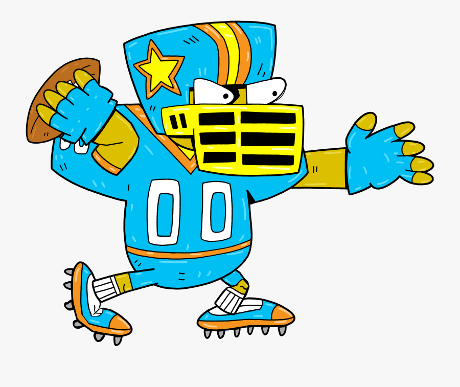 Football Player, Hut Hut Hutium Footballus - Clip Art, Transparent Clipart