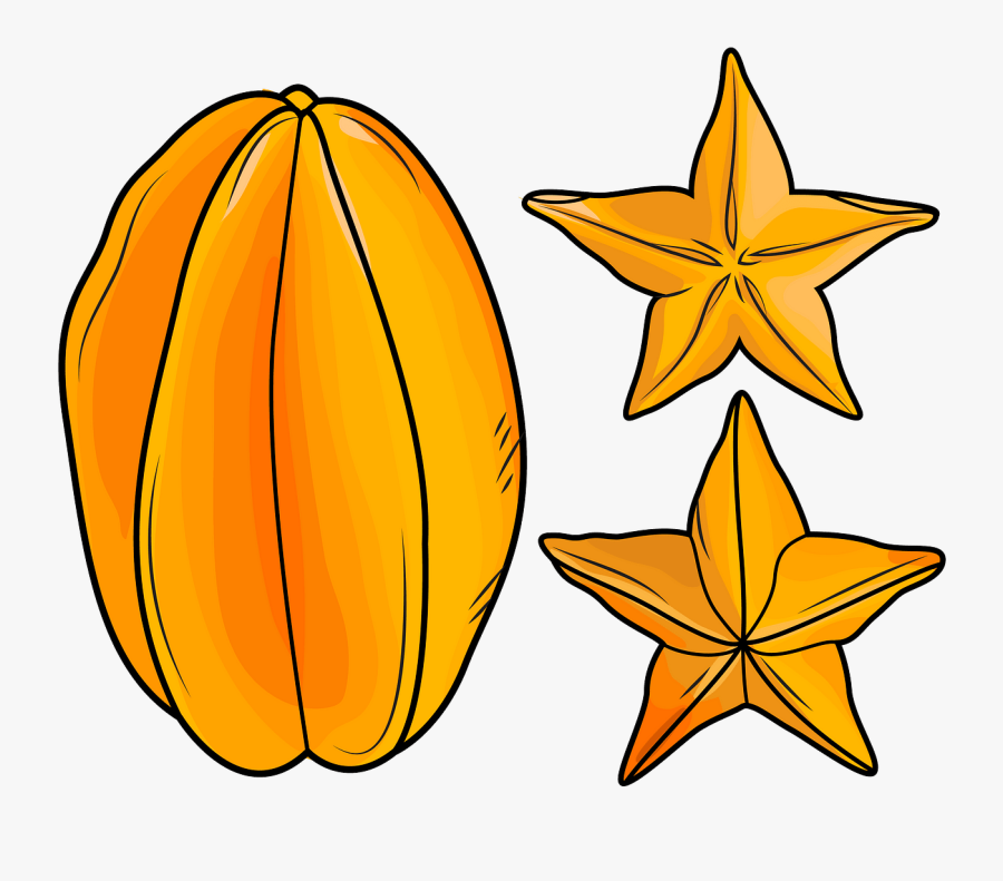 Star Fruit Vector, Transparent Clipart