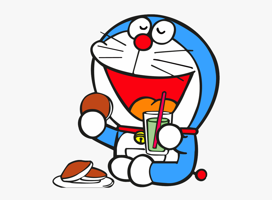 Doraemon Png Image - Doraemon With Dora Cake, Transparent Clipart