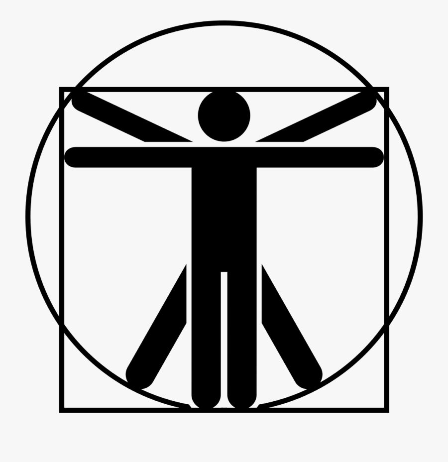 Vitruvian Man Noun Project - Da Vinci Logo Png, Transparent Clipart