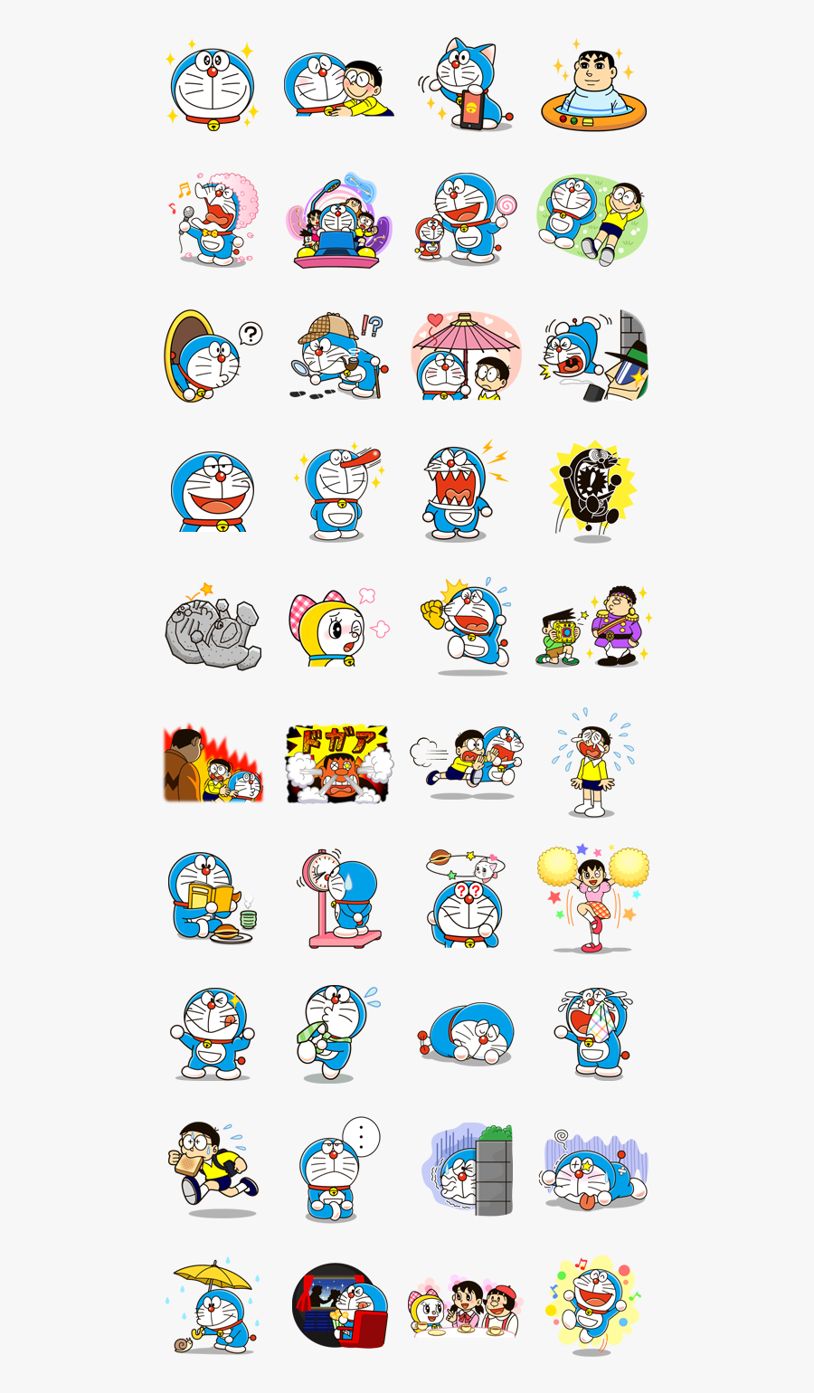 All Doraemon Gadgets Names, Transparent Clipart