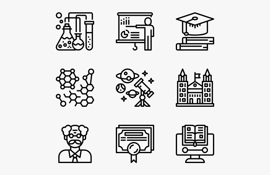 Education - Web Hosting Icons, Transparent Clipart