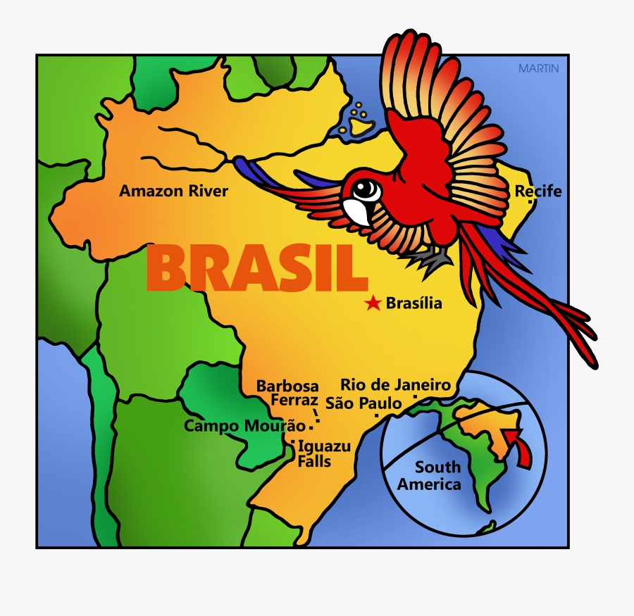 Map Of Brazil, Transparent Clipart