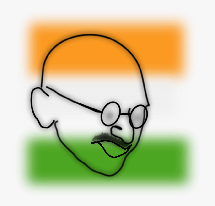 Drawing On Independence Day - Easy Drawing Of Mahatma Gandhi, Transparent Clipart