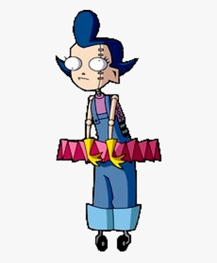 Transparent Girl Brushing Her Teeth Clipart - Invader Zim Robot Parents, Transparent Clipart