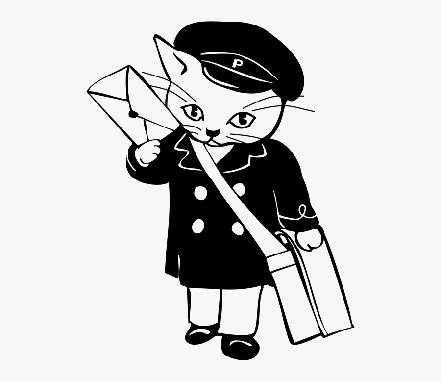 Vintage Cowboy Cliparts 23, Buy Clip Art - Dibujo De Gato Cartero, Transparent Clipart