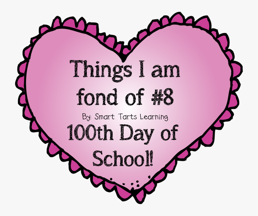100 Day Of School Clipart - Heart, Transparent Clipart