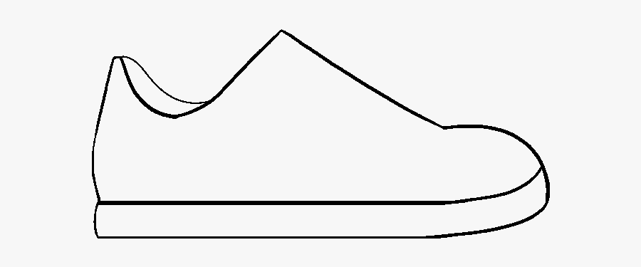 How To Draw Shoe - Line Art, Transparent Clipart