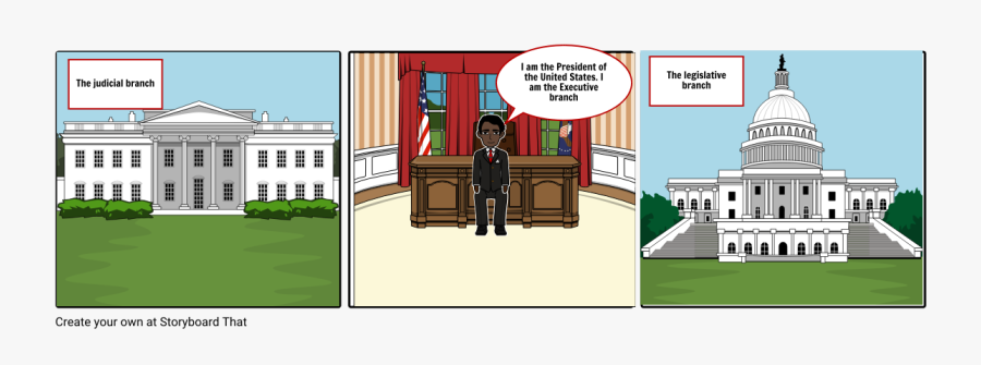 Clip Art Storyboard By Markanthonyscott - Three Branches Of Government Houses Cartoon, Transparent Clipart