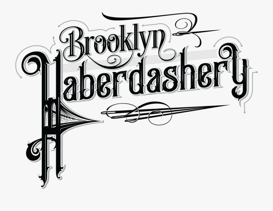 Brooklyn Haberdashery - Calligraphy, Transparent Clipart