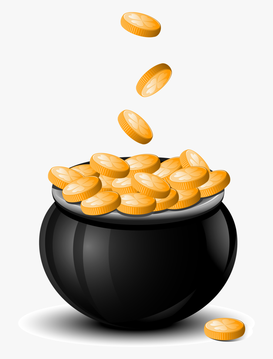 Saint Patrick S Cooking Pot Transprent Png - Clipart St Patricks Pot Of Gold, Transparent Clipart